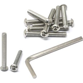 Iexcell 10 قطعة 5/16-18 × 2-1/2 بوصة من الفولاذ المقاوم للصدأ 304 مقبس سداسي الشكل وغطاء رأس ومسامير مجموعة مسامير in Kuwait