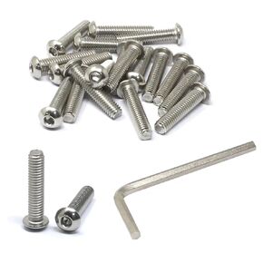 iexcell 20 Pcs 5/16-18 x 1-1/2" Stainless Steel 304 Hex Socket Button Head Cap Screws Bolts Kit