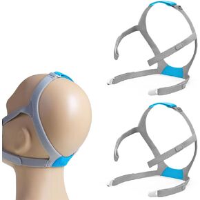3-Pack F30 CPAP Mask Headgear Strap Replacement, CPAP Headgear Compatible with Airfit F30, Adjustable Headband, with 6 Clips, Standard Size