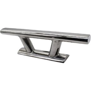 MARINE CITY 316 Grade Stainless Steel Heavy Duty 8 Inches Stylish Mooring Bollard Cleat with Curved Base for Marines – Boats – Caravans – Cars – Trailers – Sailing (Pack of 1)