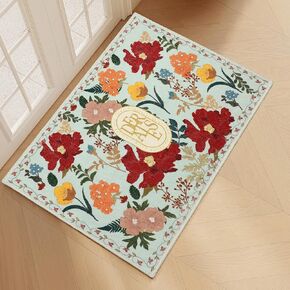 ROTTOGOON Hallway Runner Rug 2'x6' Washable Soft Floral Rug with Rubber Backing Stain Resistant Non-Slip Bohemian Runner Rugs for Hallway Entryway Laundry Room Kitchen Bathroom