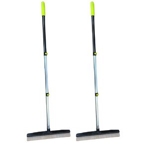 Room Groom Carpet Rake Set (Original and PET) Telescoping 54" Adjustable Handle, Portable Design, Carpet Brush Ideal for Pet Hair, Refreshing High Pile Carpets, Rugs, and Artificial Turf, (Pack of 2)