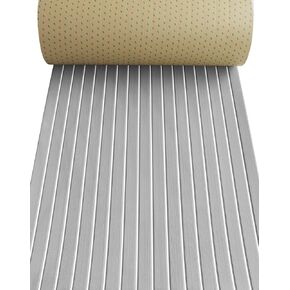Boat Flooring with 3M Adhesive EVA Foam Boat Decking Non-Slip Boat Flooring Sheet, Boat Foam Flooring Marine Carpet Faux Teak EVA Foam Sheet for Yacht Fishing Boat Kayak Motorboat RV Floor Helm Pad