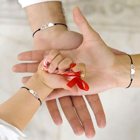 UNGENT THEM Back to School Bracelet Mommy and Me First Day of School Bracelet Matching Heart Mother Daughter Bracelets Set for Daughter Girls in Kuwait