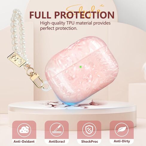 Airpods Pro 2nd Generation Case with Cute 3D Colour Bow Design Soft Clear TPU Cover with Cute Keychain, Airpods Pro Case Cleaning Pen Kit for Girls Woman - Pink in Saudi Arabia