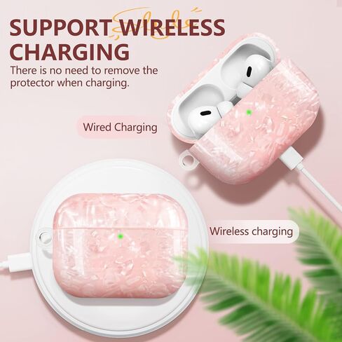 Airpods Pro 2nd Generation Case with Cute 3D Colour Bow Design Soft Clear TPU Cover with Cute Keychain, Airpods Pro Case Cleaning Pen Kit for Girls Woman - Pink in Saudi Arabia