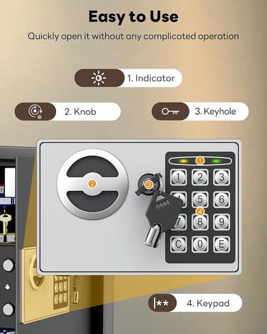 خزانة مفاتيح Uniclife ذات 60 موضعًا مع مجموعة وقفل مفتاح قابل لإعادة الضبط، صندوق تخزين أمان رقمي أسود، منظم مفاتيح فولاذي مع رفوف قابلة للتعديل وملصقات وخطافات ملصقات وعلامات مفاتيح ملونة in Saudi Arabia