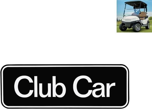 Drive-up Name Plate for Club Car Tempo Emblem Black Gold for Golf Cart-7.72" X 2.68" in Saudi Arabia