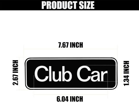 Drive-up Name Plate for Club Car Tempo Emblem Black Gold for Golf Cart-7.72" X 2.68" in Saudi Arabia