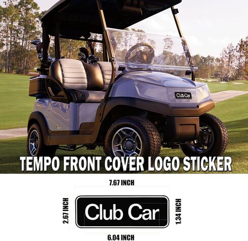 Drive-up Name Plate for Club Car Tempo Emblem Black Gold for Golf Cart-7.72" X 2.68" in Saudi Arabia