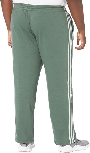 بنطال adidas Big & Tall Essentials مصنوع من الصوف بحاشية مفتوحة وثلاثة خطوط أخضر أكسيد/أخضر كتان XLT in Saudi Arabia