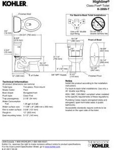 Kohler K-3999-U-0 Highline Comfort Height Toilet, White in Saudi Arabia