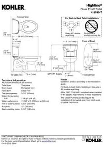 Kohler K-3999-U-0 Highline Comfort Height Toilet, White in Saudi Arabia