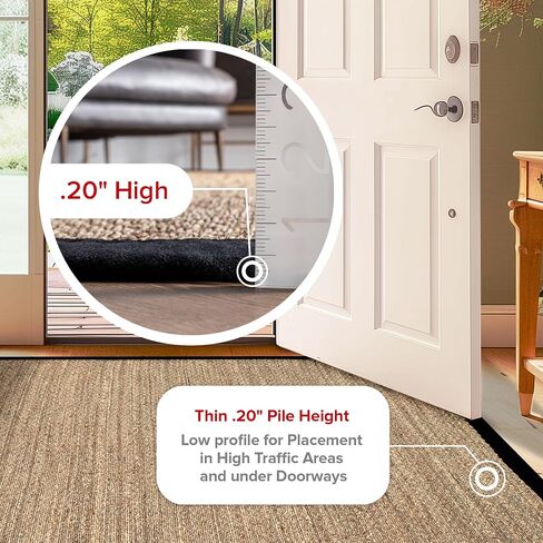 سجادة NuLOOM 5x8 Elijah Seagrass Area Rug، أسود، نمط مزرعة متين، محاط بالقطن، نسيج السلة، ألياف طبيعية، لغرفة النوم، غرفة الطعام، غرفة المعيشة، المدخل، المكتب، المطبخ، المدخل in Saudi Arabia
