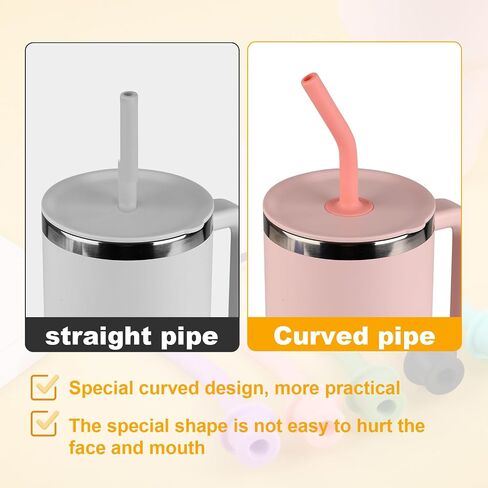 5pcs Press in Straw Tips for Hydro Flask Travel Tumbler, Reusable Rubber Silicone BPA Free Straw Elbow Top Lid Topper Covers Cap Sleeve Accessories for Hydroflask 20/28/32/40oz Straws (5 Colors) in Saudi Arabia