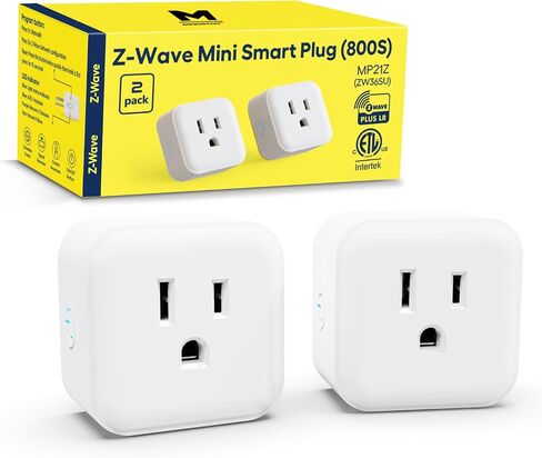 Minoston Z-Wave Plug Outlet 800 Series، Zwave Mini Smart Plug in مقبس، 15A، Z-Wave Hub مطلوب، مكرر / موسع نطاق مدمج، متوافق مع SmartThings، Wink، FCC وETL المدرجة (MP21Z) in Kuwait