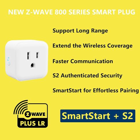 Minoston Z-Wave Plug Outlet 800 Series، Zwave Mini Smart Plug in مقبس، 15A، Z-Wave Hub مطلوب، مكرر / موسع نطاق مدمج، متوافق مع SmartThings، Wink، FCC وETL المدرجة (MP21Z) in Kuwait