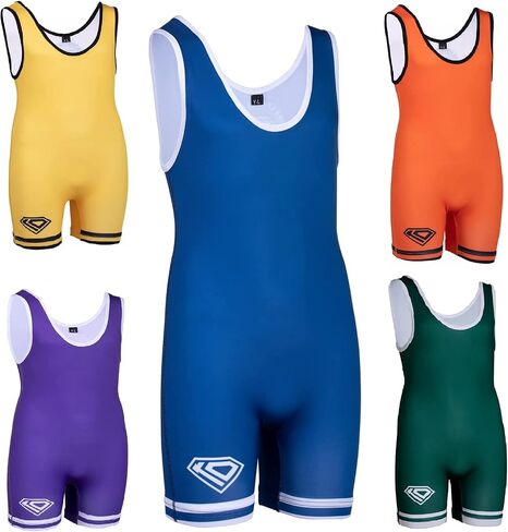 Unisex Wrestling Singlet (USA Blue, Adult Large) in Saudi Arabia