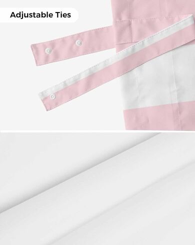 Pink Striped Tie Up Valance Curtains for Windows, Farmhouse Kitchen Curtains Window Treatments, Modern Pink White Stripes Short Window Shades Valances for Bedroom Bathroom Cafe 42"x12" in Kuwait