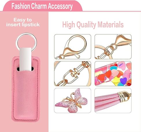 إكسسوارات سحر الحروف لكأس ستانلي مع خطافات صغيرة وحامل أحمر الشفاه وسلسلة مفاتيح على شكل فراشة لطيفة للاسم الأول متوافقة مع كأس ستانلي 40oz للنساء والفتيات، مقاس صغير in Kuwait