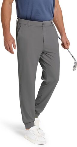 Men's Golf Joggers Pants with 6 Pockets Stretch Slim Fit Work Dress Athletic Jogger Sweatpants for Running Gym in Kuwait