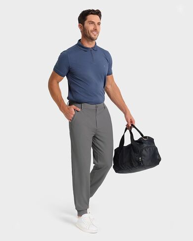 Men's Golf Joggers Pants with 6 Pockets Stretch Slim Fit Work Dress Athletic Jogger Sweatpants for Running Gym in Kuwait