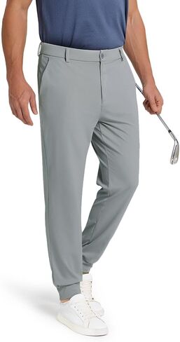 Men's Golf Joggers Pants with 6 Pockets Stretch Slim Fit Work Dress Athletic Jogger Sweatpants for Running Gym in Kuwait