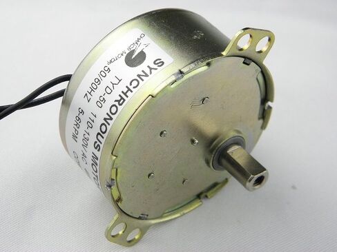 CHANCS TYD-50 Small Synchronous Gear Motor AC 110V 5-6RPM CCW Torque Flush Shaft 11mm for School Project in Saudi Arabia