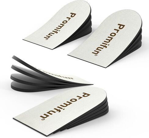 Adjustable Heel Lifts for Heel Pain Relief - Promifun 4 Layer Orthopedic Shoe Inserts for Achilles Tendonitis, Plantar Fasciitis, Heel Spur, Height Increase Inserts, Beige (Women 9-11.5/Men 7-9.5) in Saudi Arabia