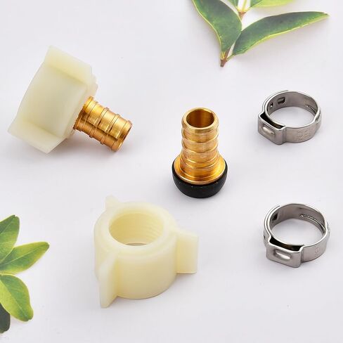 12 قطعة من تركيبات تجعيد النحاس لمحول PEX، محول دوار ملولب أنثى 1/2 بوصة × 1/2 بوصة NPT، تجهيزات سباكة NPSM RV PEX، موصل صنبور Pex لأنابيب PEX in Kuwait