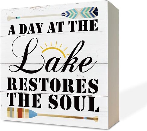 Inspirational Sign, Wooden Box Sign Desk Decor, Beach House Decor for Shelf, Beach Home Decor, Coastal Decorations for Home or Farmhouse, She Needed the Ocean Like She Needed to Breathe Sign in Saudi Arabia