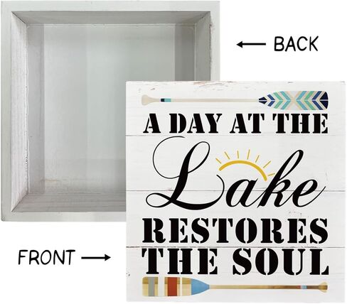 Inspirational Sign, Wooden Box Sign Desk Decor, Beach House Decor for Shelf, Beach Home Decor, Coastal Decorations for Home or Farmhouse, She Needed the Ocean Like She Needed to Breathe Sign in Saudi Arabia