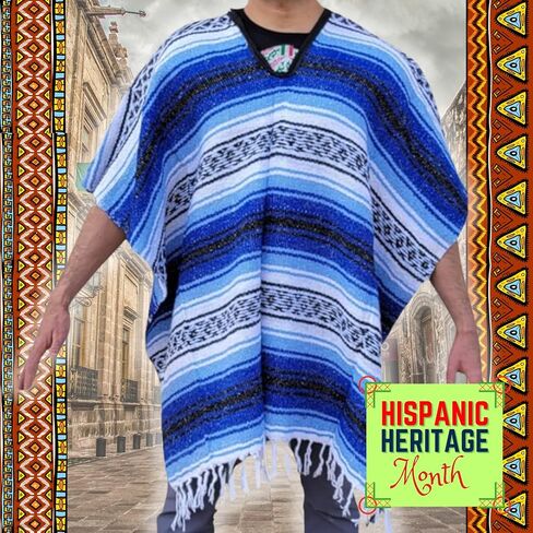 Gamboa Mexican Ponchos for Men Sarape Pancho Men Sarapes Mexicanos Costume Outfit Poncho Hombre in Kuwait