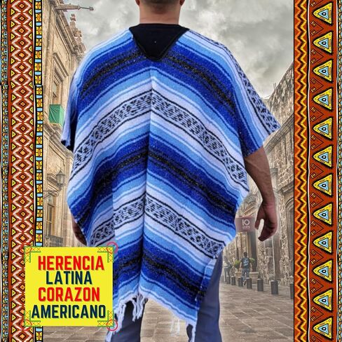 Gamboa Mexican Ponchos for Men Sarape Pancho Men Sarapes Mexicanos Costume Outfit Poncho Hombre in Kuwait