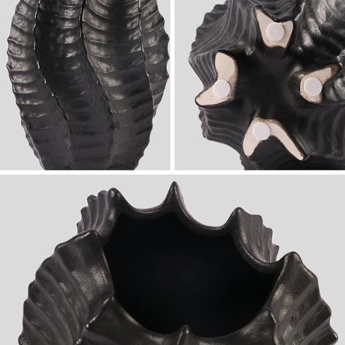 BUICCE Ceramic Coastal Vase for Flowers, Large Off White Decorative Piece, Modern Styling for Home or Office in Saudi Arabia