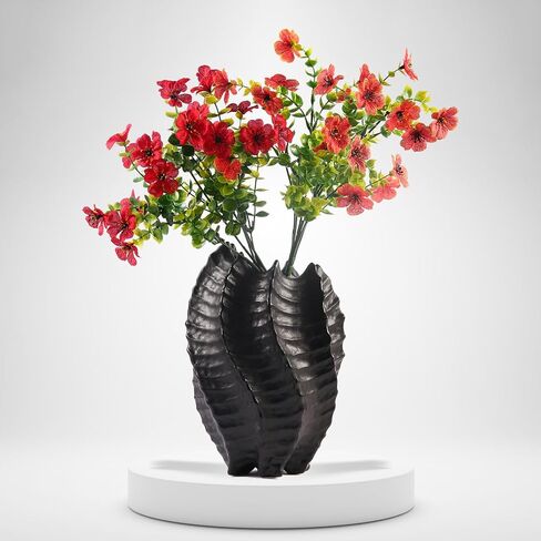 BUICCE Ceramic Coastal Vase for Flowers, Large Off White Decorative Piece, Modern Styling for Home or Office in Saudi Arabia