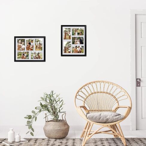 PHAREGE 4 عبوات إطار صورة مجمعة 4 × 6 5 فتحات، 11 × 14 إطار ملصق أبيض مجموعة من 4، عرض صور زفاف عائلية أفقيًا أو رأسيًا على الحائط in Kuwait