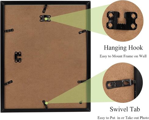 PHAREGE 4 عبوات إطار صورة مجمعة 4 × 6 5 فتحات، 11 × 14 إطار ملصق أبيض مجموعة من 4، عرض صور زفاف عائلية أفقيًا أو رأسيًا على الحائط in Kuwait