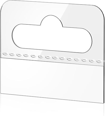 Hang Tabs, 400 Pcs Clear Sticky Hanging Tags Round Hole Self Adhesive Plastic Hang Tabs for Hanging Retail Display, 1-1/4 x 7/8 inch in Saudi Arabia