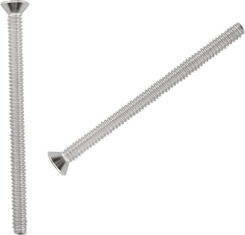 40PCS Stainless Steel Phillips Receptacle Screws 6 to 32 x 2inch Extra Long Flat Head Screws for Securing Deformed Sunken Receptacles Mounting Bezel Outlet Extenders Deep Outlet Boxes in Saudi Arabia
