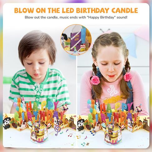 Birthday Cards, Musical Birthday Cards with Lights, 3D Pop Up Birthday Cards for Girls, Daughters, Granddaughters, Nieces - Fairy Birthday Cards with Blowable Candles for 2/3/4/5/6/7/8 Year Old Girls in Saudi Arabia