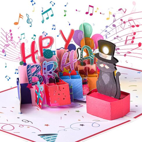 Birthday Cards, Musical Birthday Cards with Lights, 3D Pop Up Birthday Cards for Girls, Daughters, Granddaughters, Nieces - Fairy Birthday Cards with Blowable Candles for 2/3/4/5/6/7/8 Year Old Girls in Saudi Arabia