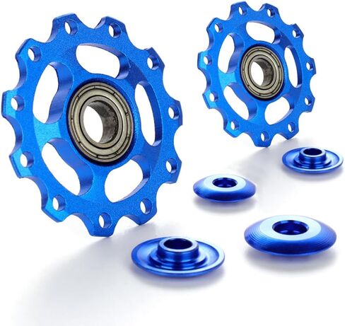 2PCS 11T Mountain Bike Rear Derailleur, Aluminium Alloy ightweight , Anti - Rust,Ball Bearings Derailleur Pulley Cycling Accessories Bike Rollers Derailleur Extender Bike in Saudi Arabia