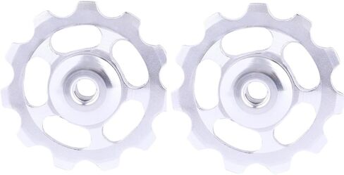 2PCS 11T Mountain Bike Rear Derailleur, Aluminium Alloy ightweight , Anti - Rust,Ball Bearings Derailleur Pulley Cycling Accessories Bike Rollers Derailleur Extender Bike in Saudi Arabia