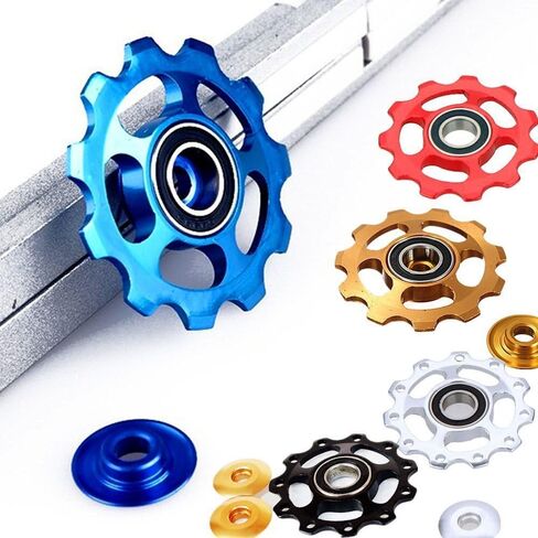 2PCS 11T Mountain Bike Rear Derailleur, Aluminium Alloy ightweight , Anti - Rust,Ball Bearings Derailleur Pulley Cycling Accessories Bike Rollers Derailleur Extender Bike in Saudi Arabia