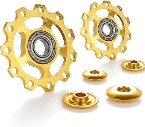 2PCS 11T Mountain Bike Rear Derailleur, Aluminium Alloy ightweight , Anti - Rust,Ball Bearings Derailleur Pulley Cycling Accessories Bike Rollers Derailleur Extender Bike in Saudi Arabia