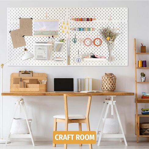 Pegboard Hooks for IKEA Skadis Pegboard, White, Pegboard Accessories, Compatible with IKEA SKADIS Pegboard, 16 Pack in Kuwait