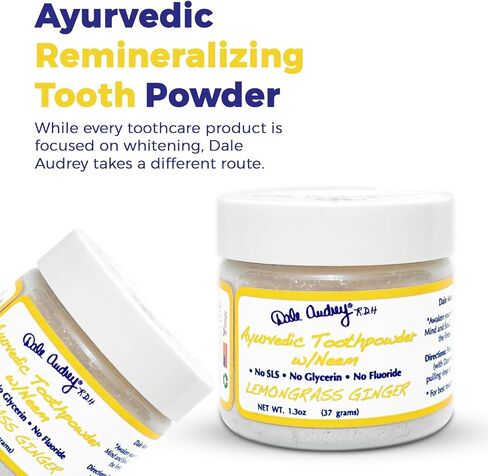 Ayurvedic Remineralizing Toothpowder for Sensitive Teeth | Refreshing Cool Mint Flavor Teeth Whitening and Fresh Breath | Natural Tooth Powder for Gums and Bad Breath (1.3 Oz) in Saudi Arabia