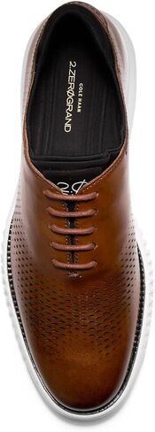 Cole Haan Men's 2.Zerogrand Laser Wingtip Oxford, Black Leather/Black, 12 Wide in Kuwait