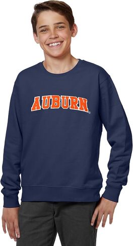 Little King NCAA Youth Boys Crewneck Sweatshirt With Tackle Twill Letters-Team Colors in Kuwait